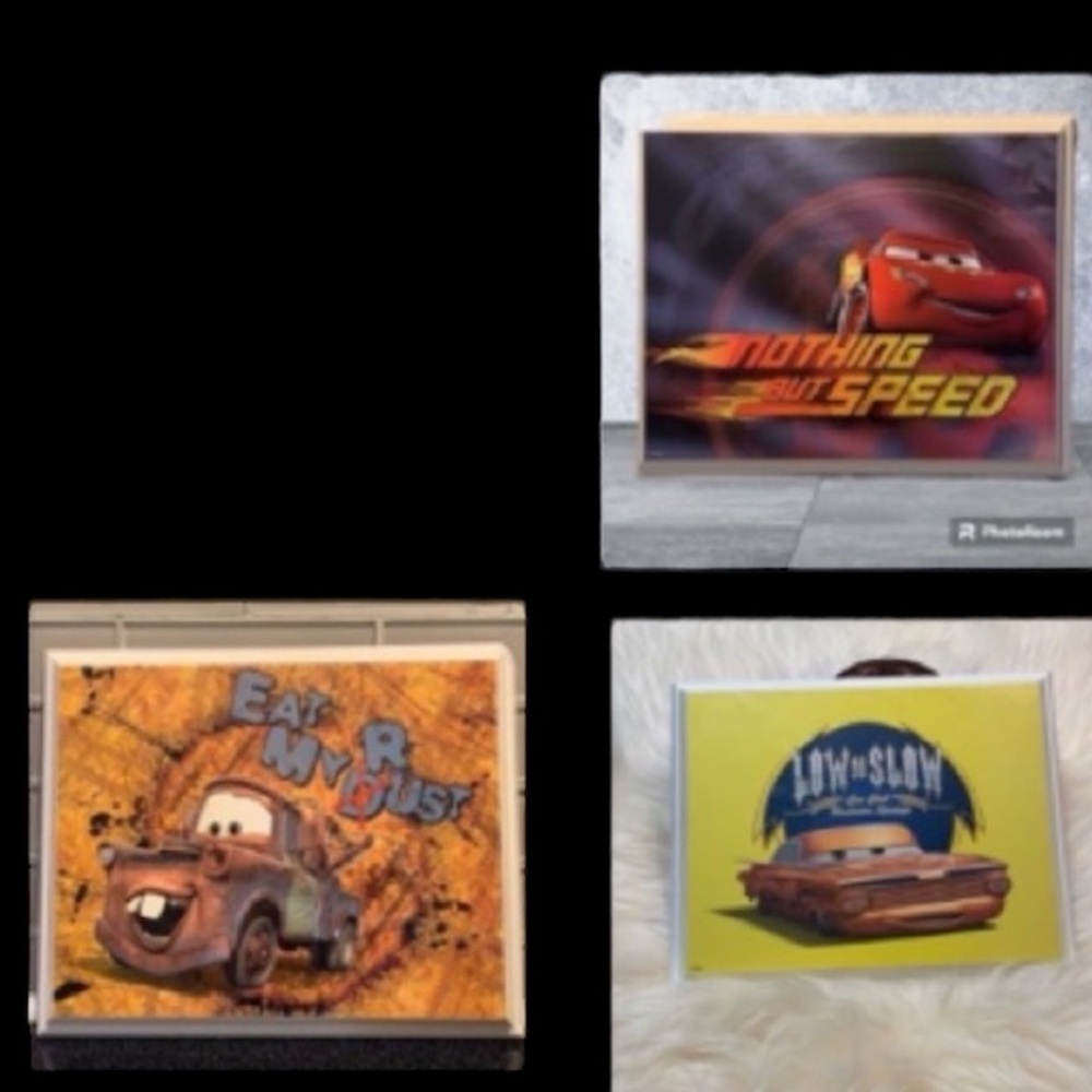 Set of 3 Cars pictures towmater. Mcqueen